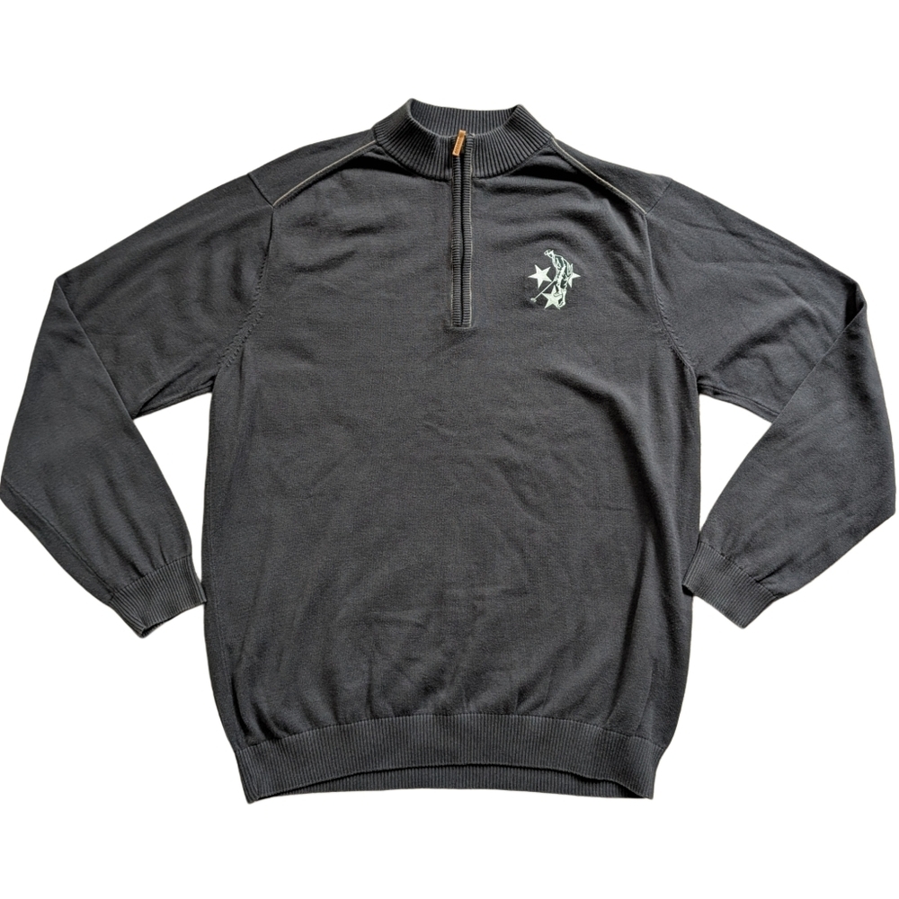 Devon & Jones Navy Blue Quarter Zip Sweater Size Large
